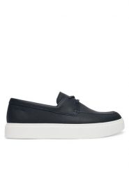Calvin Klein Półbuty Hybrid Clean Boat Shoe Lth HM0HM02233 Granatowy. Niebieskie eleganckie półbuty CALVIN KLEIN, bez wzorów, ze skóry, bez obcasa, bez zapięcia. Za 649.99 zł.