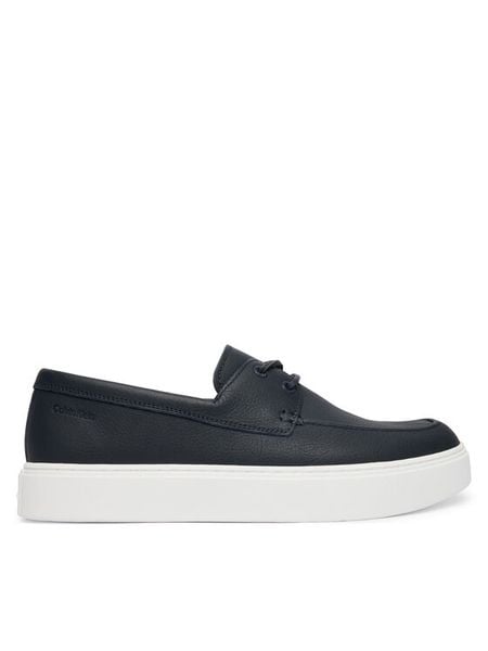 Calvin Klein Półbuty Hybrid Clean Boat Shoe Lth HM0HM02233 Granatowy. Niebieskie eleganckie półbuty CALVIN KLEIN, bez wzorów, ze skóry, bez obcasa, bez zapięcia. Za 389.99 zł.