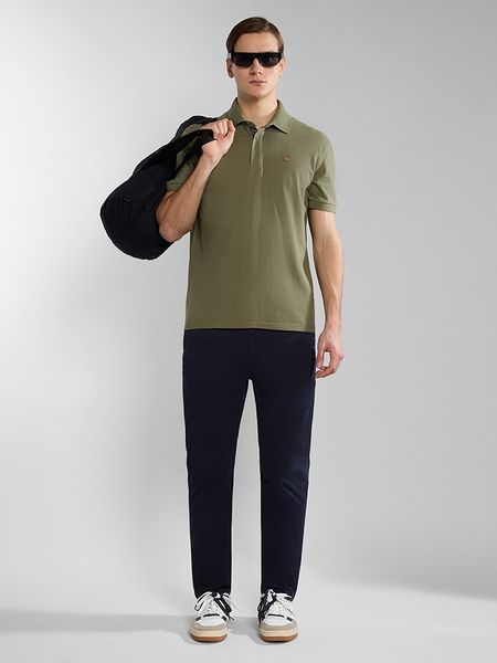 Napapijri Koszulka polo "Eolanos" w kolorze khaki rozmiar: S. Brązowe koszulki polo Napapijri, s, bez wzorów, z bawełny, bez kołnierzyka, bez ramiączek. Za 118.84 zł.