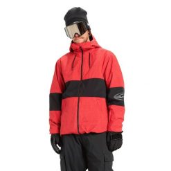 Kurtka do sportów zimowych techniczna dla Mężczyzn HIGH IN THE HOOD. Czerwone kurtki narciarskie i snowboardowe Quiksilver, m, bez wzorów, z materiału, narciarskie. Za 1,019.99 zł.