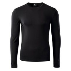 T-shirt Męski Jeden Kolor Z Długim Rękawem Milky. Czarne bluzki z długim rękawem IQ, m, bez wzorów, bez kołnierzyka, bez ramiączek. Za 89.99 zł.