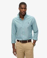 Superdry Klasyczna koszula Oxford z długim rękawem z bawełny organicznej –. Zielone koszule Superdry, l, bez wzorów, z bawełny, bez kołnierzyka, bez ramiączek. Za 256.00 zł.