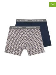 Scotch & Soda Bokserki (2 pary) w kolorze granatowo-białym rozmiar: M. Białe bokserki Scotch & Soda, m, bez wzorów. Za 64.45 zł.