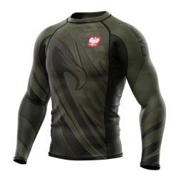 Koszulka sportowa męska Rashguard do MMA EXTREME HOBBY POLSKA ULTIMATE. Zielone bielizna termoaktywna EXTREME HOBBY, m, bez wzorów, z bawełny, bez ramiączek, na fitness i siłownię. Za 209.00 zł.