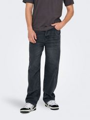 ONLY & SONS Dżinsy "Onsfade" - Loose fit - w kolorze antracytowym rozmiar: W29/L32. Czarne jeansy Only & Sons, l. Za 83.22 zł.