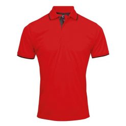 Męska Koszulka Polo Coolchecker Contrast. Czarne koszulki polo PREMIER, m, bez wzorów, bez kołnierzyka, bez ramiączek. Za 85.99 zł.