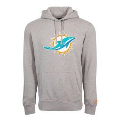 Bluza z kapturem Miami Dolphins NFL. Białe bluzy New Era, m, bez wzorów, z kapturem. Za 294.50 zł.