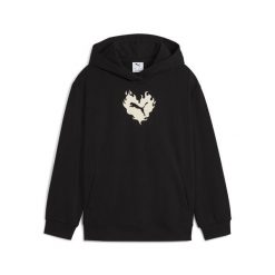 Młodzieżowa bluza z kapturem Flaming Love PUMA Black. Czarna bluzy z kapturem Puma, m, bez wzorów, z dzianiny, z kapturem. Za 234.50 zł.