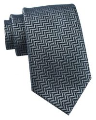 Krawat Męski - Chattier - Stalowo-Granatowy, Wzór w Jodełkę. Niebieskie krawaty i muchy Chattier, bez wzorów, z tkaniny. Za 49.00 zł.