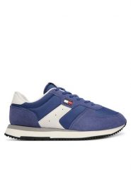 Tommy Jeans Sneakersy Tjm Eva Runner Mix Material EM0EM01737 Niebieski. Niebieskie buty sportowe casual Tommy Jeans, bez wzorów, z jeansu, bez zapięcia. Za 409.99 zł.