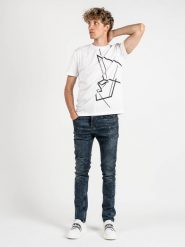 Les Hommes Jeansy | LKD320 512U | 5 Pocket Slim Fit Jeans | Mężczyzna | Niebieski. Niebieskie jeansy Les Hommes, m. W wyprzedaży za 749.00 zł.