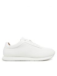 Calvin Klein Sneakersy Low Prof Runn Laceup Rubb Lth HM0HM01707 Biały. Białe buty sportowe casual CALVIN KLEIN, bez wzorów, z nubiku, bez zapięcia. Za 339.99 zł.