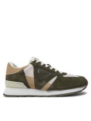 Guess Sneakersy Fano FMFFAN FAB12 Khaki. Brązowe buty sportowe casual Guess, z aplikacjami, ze skóry, bez zapięcia. Za 429.99 zł.