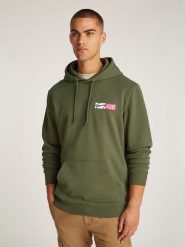TOMMY JEANS Bluza w kolorze khaki rozmiar: L. Brązowe bluzy Tommy Jeans, l, bez wzorów, z bawełny, z kapturem. Za 243.27 zł.