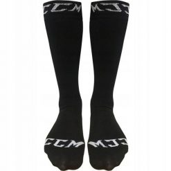 Skarpety hokejowe dla dorosłych CCM Hockey Socks Basic Black. Czarne skarpety CCM, bez wzorów. Za 59.99 zł.