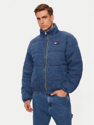 Tommy Jeans Kurtka zimowa DM0DM20438 Niebieski Regular Fit. Niebieskie kurtki Tommy Jeans, na zimę, m, bez wzorów, z bawełny, bez kaptura. Za 679.99 zł.