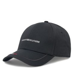 Czapka z daszkiem Tommy Hilfiger. Czarne czapki z daszkiem Tommy Hilfiger, bez wzorów. Za 159.99 zł.