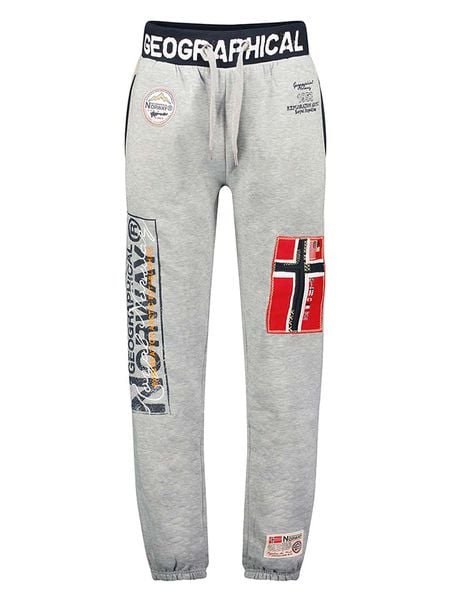 Geographical Norway Spodnie dresowe "Myer" w kolorze szarym rozmiar: XL. Szare spodnie treningowe długie Geographical Norway, xl, bez wzorów, z dresówki. Za 109.26 zł.