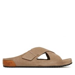 Klapki Pepe Jeans. Brązowe klapki Pepe Jeans, z jeansu. Za 329.99 zł.