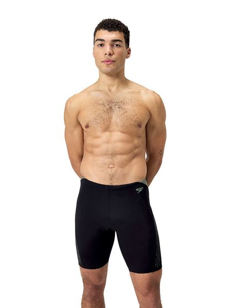 Speedo Kąpielówki "Eco+ H-Boom" w kolorze czarno-oliwkowym rozmiar: 5. Brązowe kąpielówki Speedo, bez wzorów, z materiału. Za 96.14 zł.