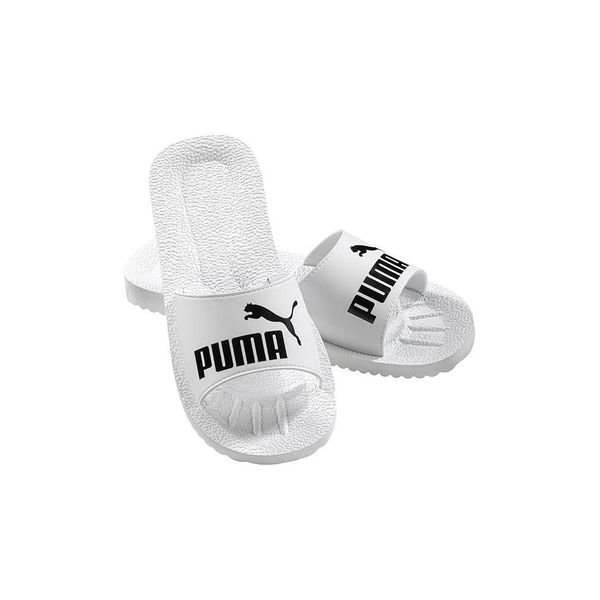 Klapki męskie Puma Purecat. Białe klapki Puma, z materiału. Za 89.00 zł.