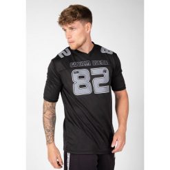 Koszulka fitness męska Gorilla Wear Fresno T-shirt. Czarne t-shirty sportowe GORILLA WEAR, bez wzorów, bez ramiączek, na fitness i siłownię. Za 200.50 zł.