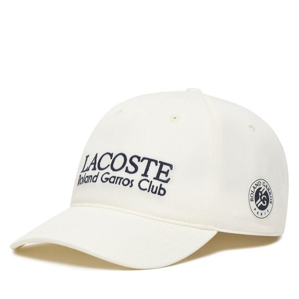 Czapka z daszkiem Lacoste. Białe czapki z daszkiem LACOSTE, bez wzorów. Za 229.99 zł.