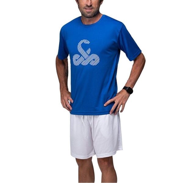 VIBOR-A Taipan Męska koszulka. Niebieskie t-shirty sportowe VIBORA, bez wzorów, z poliesteru, bez ramiączek. Za 164.99 zł.