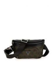Guess Saszetka nerka Vezzola Smart Mini Bags HMEVZL P3231 Khaki. Brązowe saszetki i nerki Guess, z aplikacjami, ze skóry. Za 229.99 zł.