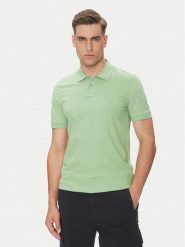 BOSS Polo Passenger 50507803 Zielony Slim Fit. Zielone koszulki polo Boss, m, bez wzorów, z bawełny, bez kołnierzyka, bez ramiączek. Za 299.99 zł.
