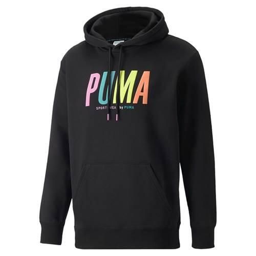 Bluza sportowa męska Puma Swxp Graphic. Czarne bluzy z kapturem Puma, m, bez wzorów, z kapturem. Za 414.00 zł.