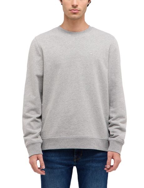 Męska Bluza Nierozpinana Mustang Style Clio Mid Grey Mélange 1016364 4140. Szare bluzy Mustang, m, bez wzorów, bez kaptura. Za 149.99 zł.