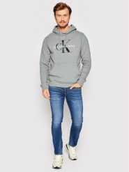 Calvin Klein Jeans Bluza J30J320934 Szary Regular Fit. Szare bluzy Calvin Klein Jeans, m, bez wzorów, z bawełny, bez kaptura. Za 319.99 zł.