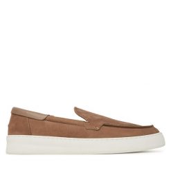 Półbuty Filling Pieces. Brązowe eleganckie półbuty Filling Pieces, bez wzorów, bez obcasa, bez zapięcia. Za 919.99 zł.