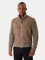 BOSS Kurtka skórzana H-Maparo 50547673 Beżowy Regular Fit. Brązowe kurtki Boss, m, bez wzorów, ze skóry, bez kaptura. Za 3,089.00 zł.