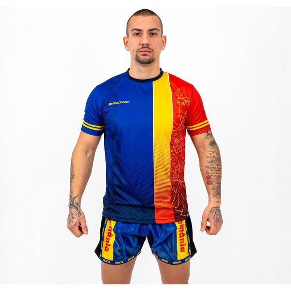 Knockout Romania Koszulka. Niebieskie bielizna termoaktywna KNOCKOUT, m, bez wzorów, bez ramiączek. Za 140.87 zł.