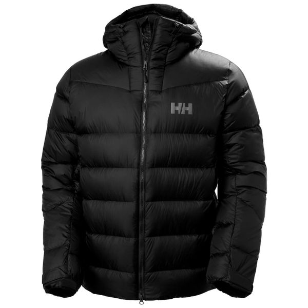 Kurtka z kapturem Helly Hansen Glacier. Czarne kurtki Helly Hansen, bez wzorów, z puchu, z kapturem. W wyprzedaży za 1,372.85 zł.