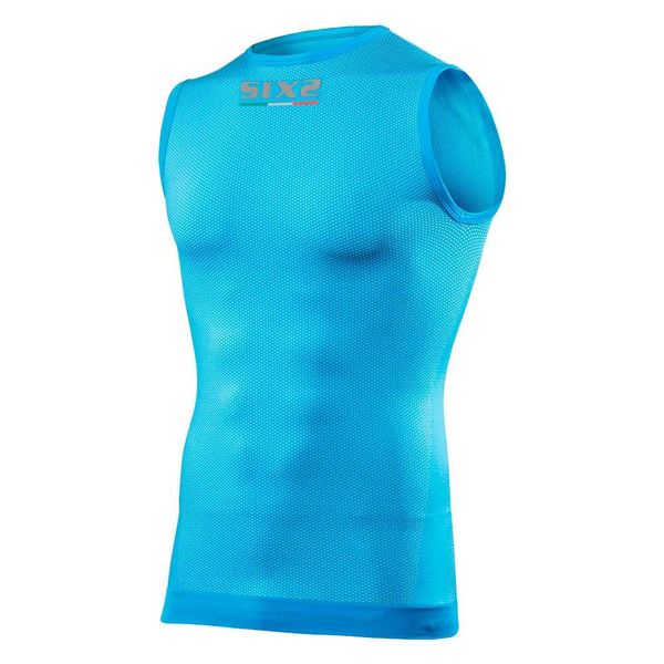 Podkoszulek rowerowy SMX. Niebieskie podkoszulki SIXS, xl, bez wzorów, ze skóry, bez ramiączek. Za 227.95 zł.