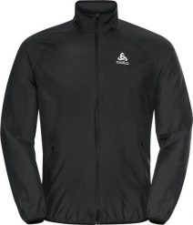 Kurtka męska do biegania Odlo Jacket ESSENTIAL LIGHT. Czarne kurtki ODLO, l, bez wzorów, z materiału, z kapturem. Za 342.85 zł.