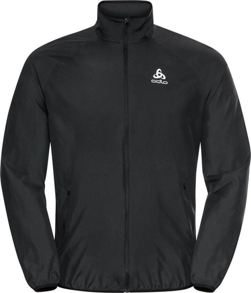 Kurtka męska do biegania Odlo Jacket ESSENTIAL LIGHT. Czarne kurtki ODLO, l, bez wzorów, z materiału, z kapturem. Za 342.85 zł.