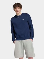 Adidas Bluza w kolorze granatowym rozmiar: L. Niebieskie bluzy Adidas, l, bez wzorów, bez kaptura. Za 144.95 zł.