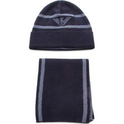 Zestaw Szalik i Czapka EMPORIO ARMANI - 407504 8A723 11236 Dark Blue/Avio Blue. Czapki zimowe marki Emporio Armani. W wyprzedaży za 379.00 zł.