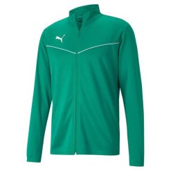 Bluza męska Puma teamRISE Training Poly Jacket zielona. Zielone bluzy z kapturem Puma, l, bez wzorów, z materiału, z kapturem. Za 195.25 zł.