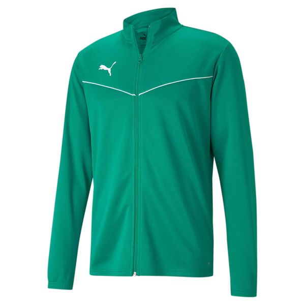 Bluza męska Puma teamRISE Training Poly Jacket zielona. Zielone bluzy z kapturem Puma, l, bez wzorów, z materiału, z kapturem. Za 195.25 zł.