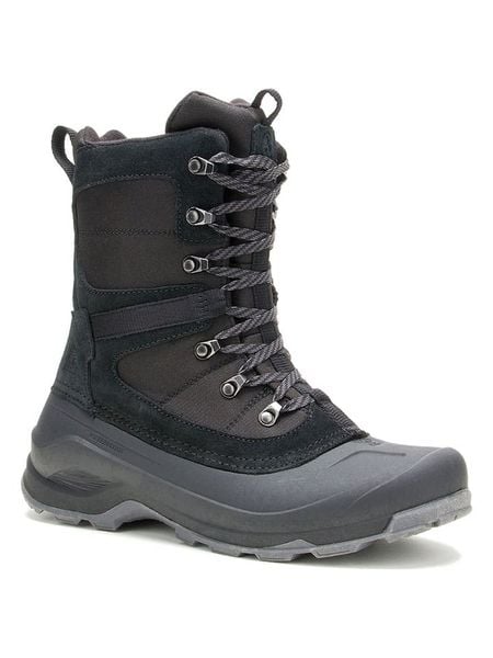 Kamik Skórzane kozaki zimowe "Empirex" w kolorze czarnym rozmiar: 41. Czarne kozaki Kamik, na zimę, bez wzorów, z materiału, bez obcasa, bez zapięcia. Za 284.15 zł.