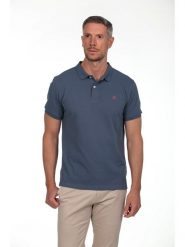 The Time of Bocha Koszulka polo w kolorze granatowym rozmiar: L. Niebieskie koszulki polo The Time of Bocha, l, bez wzorów, z bawełny, bez kołnierzyka, bez ramiączek. Za 86.99 zł.