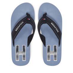 Japonki Tommy Hilfiger. Niebieskie japonki Tommy Hilfiger, bez wzorów. Za 169.99 zł.