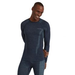 Koszulka Falke Wool-Tech Light. Niebieskie bielizna termoaktywna Falke, m, bez wzorów, bez ramiączek. Za 486.00 zł.