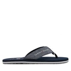 Japonki Tommy Hilfiger. Niebieskie japonki Tommy Hilfiger, bez wzorów. Za 139.99 zł.