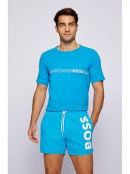 Hugo Boss Fashion Koszulka w kolorze turkusowym rozmiar: M. Niebieskie bezrękawniki Hugo Boss Fashion, m, bez wzorów, z bawełny, bez kołnierzyka, bez ramiączek. Za 61.46 zł.